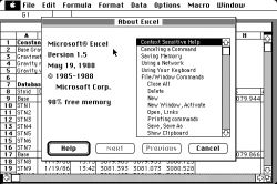 Microsoft Excel 1.x